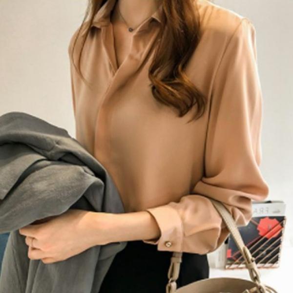 4컬러 여성블라우스 카라셔츠 남방