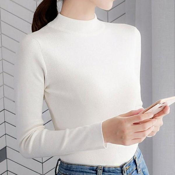 여성 데일리 외출 반목 간절기 환절기 긴팔 티셔츠