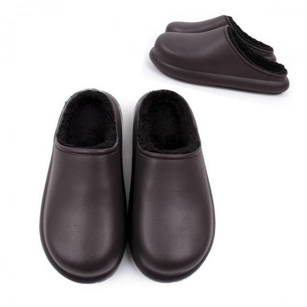 7788 겨울 방한 슬리퍼 브라운 털실내화 성인용