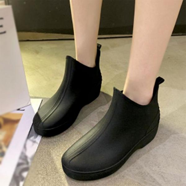 깔끔한 무지 디자인 여성 깔끔 방수 장화 레인부츠