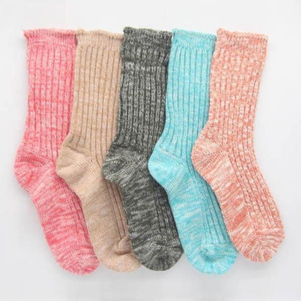 여성 도톰 겨울양말 네프사 장목 골지양말 3켤레 묶음