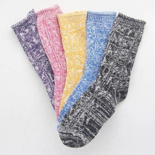 여성 도톰 겨울양말 네프사 중목 골지양말 3켤레 묶음