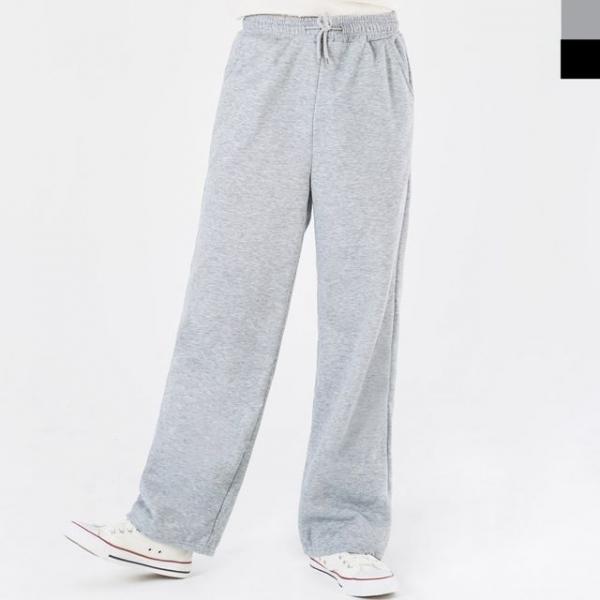 남성 겨울 운동복 일상룩 베이직 기모 롱 와이드팬츠