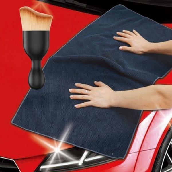 차량 세차 타월 드라잉 타올 초극세사 세차 수건 걸래 다용도 먼지 브러쉬 세트