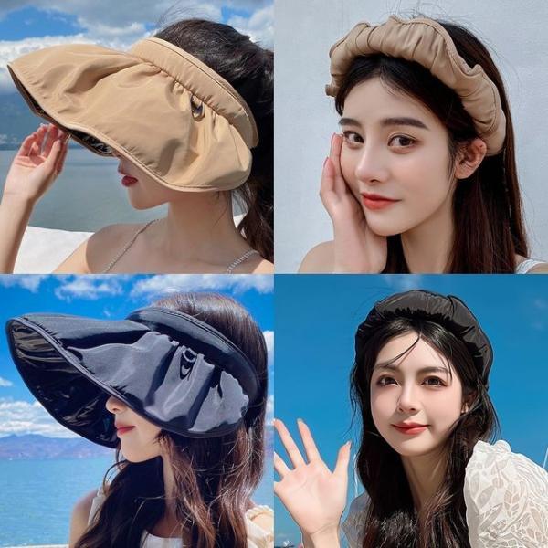 돌돌이 썬캡 여름 여성모자 머리띠 햇빛가리개