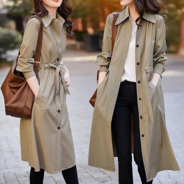 여성 가벼운 외출 출퇴근 패션 베이직 셔츠형 코트