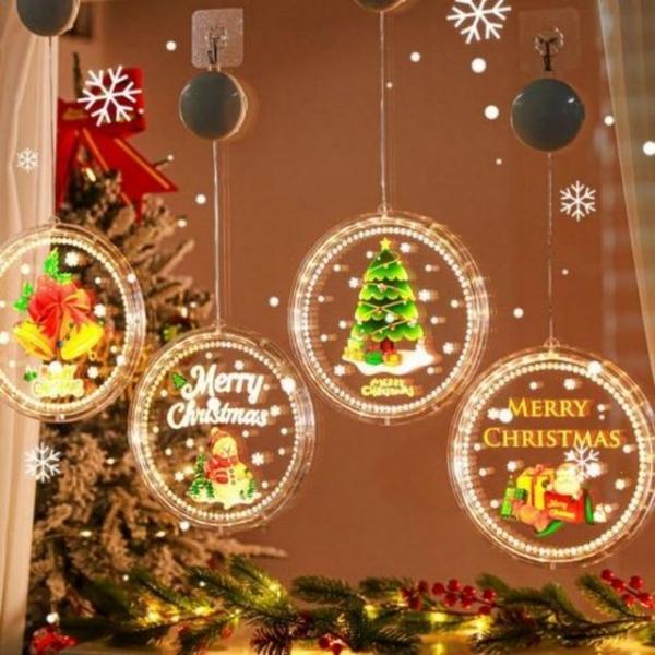 3D 원형 컬러크리스마스 데코LED 조명 21cm 대형 크리