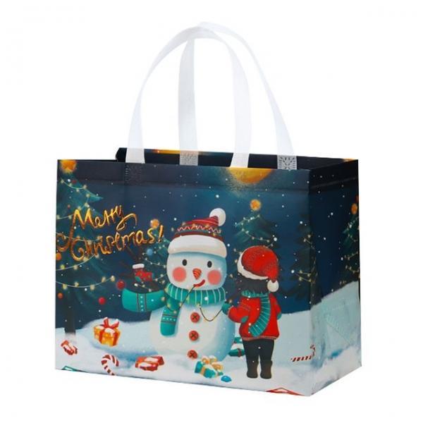 크리스마스 눈사람 부직포가방 6장세트(32cmx25cm)