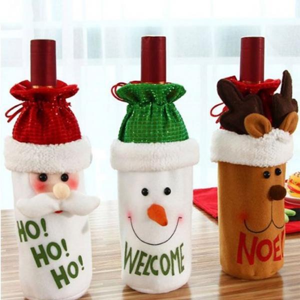 크리스마스 웰컴 눈사람 와인병커버 연말파티