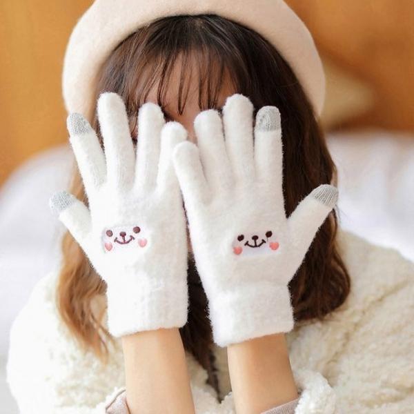 귀요미 스마트폰 터치장갑 커플 겨울 방한장갑