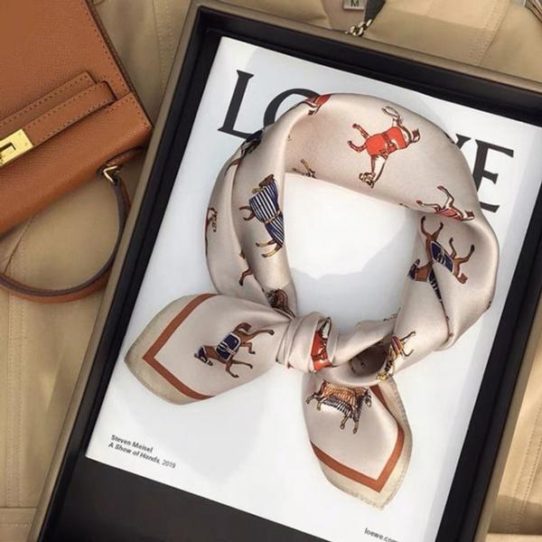 여성 데일리 연출 미니 실크 6종 스카프