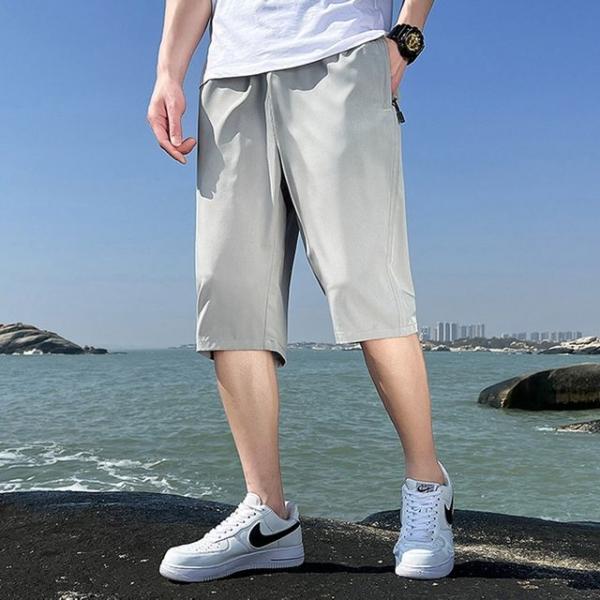 남자 밴딩 반바지 7부 트레이닝 운동복 하프팬츠