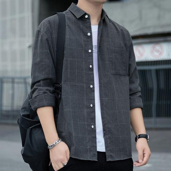 긴팔 체크셔츠 남성 간절기 남방 캠퍼스룩 남친룩