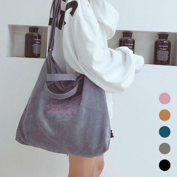 여자가방 부드러운 데일리 캐주얼 코듀로이 숄더백