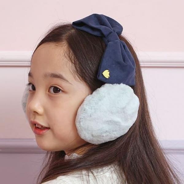 리본포인트 아동 귀마개 여아 귀도리 방한 귀마개