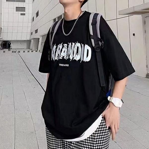 남성 여름 외출 패션 데일리 반팔 레터링 티셔츠