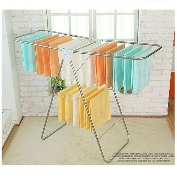 스텐 빨래 건조대 접이식 수건 양말 건조대 Y형