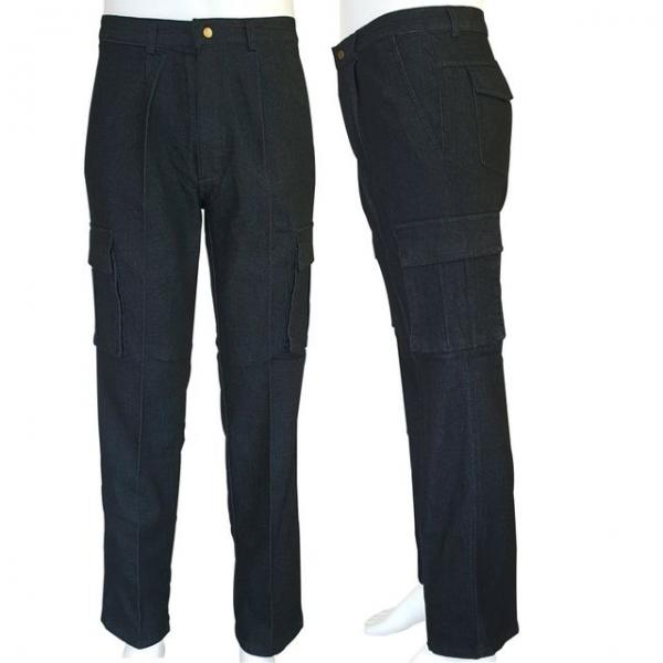 남자 봄 가을 카고 건빵 스판 작업 청바지 블랙