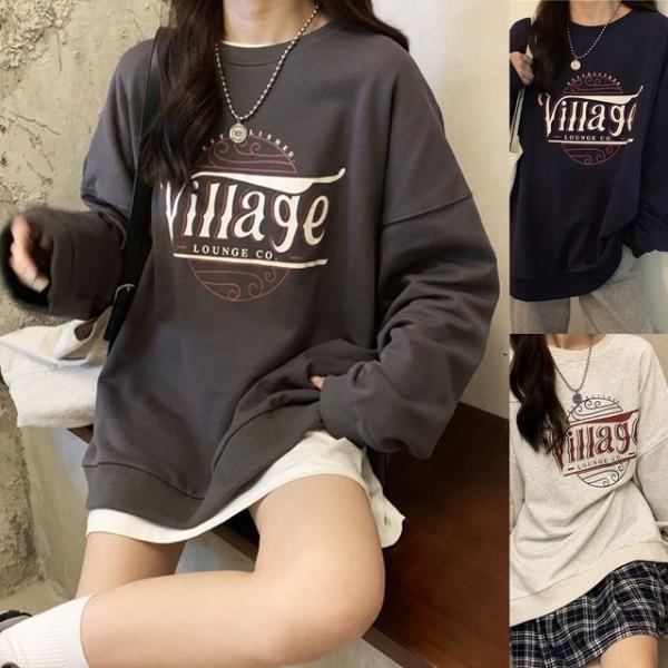 빅 레터링 포인트 여성 캐주얼 하게 입기 좋은 맨투맨