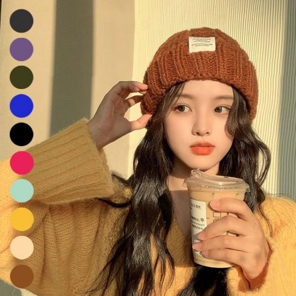 여성 귀여운 외출 패션 모자 두꺼운 꽈배기 비니