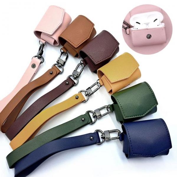 에어팟 3세대용 인조가죽 PU 키링 케이스