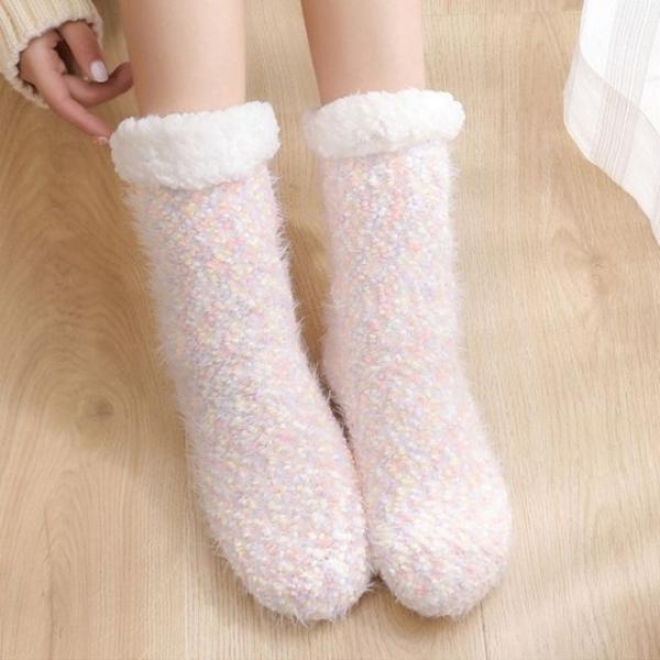 두툼한 털양말 겨울 보온 양털 후리스 한겨울 발시림