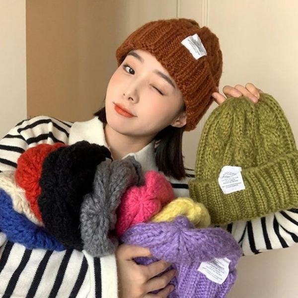 여자 남자 꽈배기 도톰 니트 골지 비니 겨울 숏비니