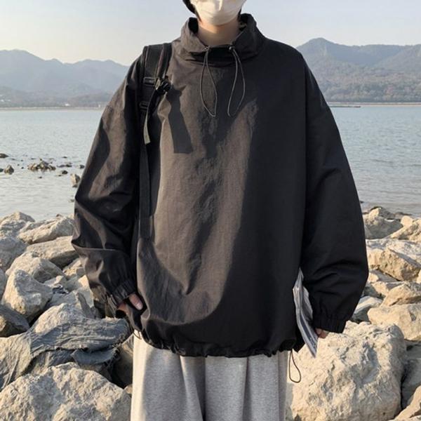 3컬러 스트릿 오버핏 남성 스트링 반폴라 아노락