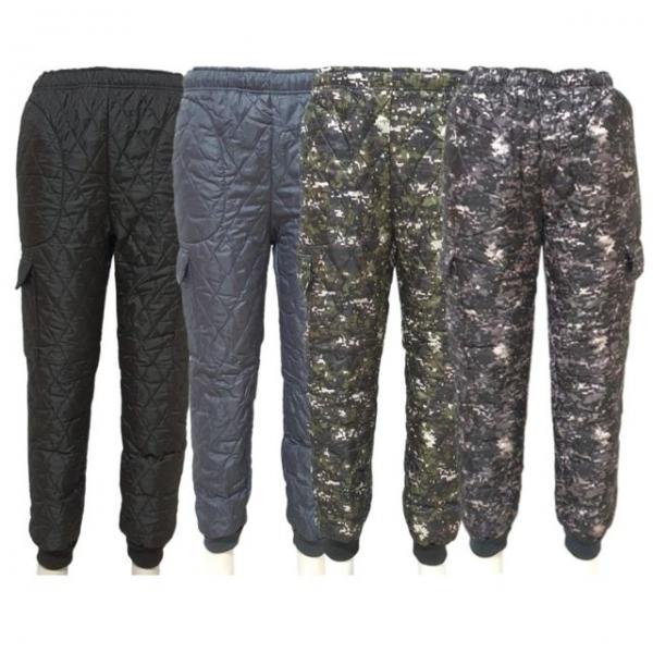 겨울 남자 패딩 기모 카고 조거 팬츠 누빔 바지
