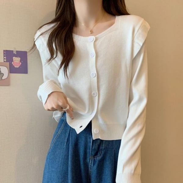 긴니트 여자가디건 프릴 봄가을패션 가디건