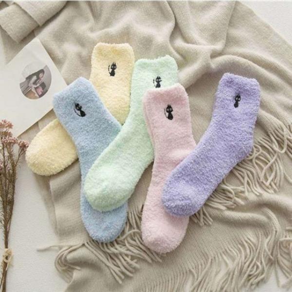 고양이 여성 수면양말 임산부