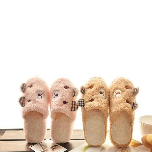곰돌이 털슬리퍼 털실내화 겨울 실내 슬리퍼 거실화
