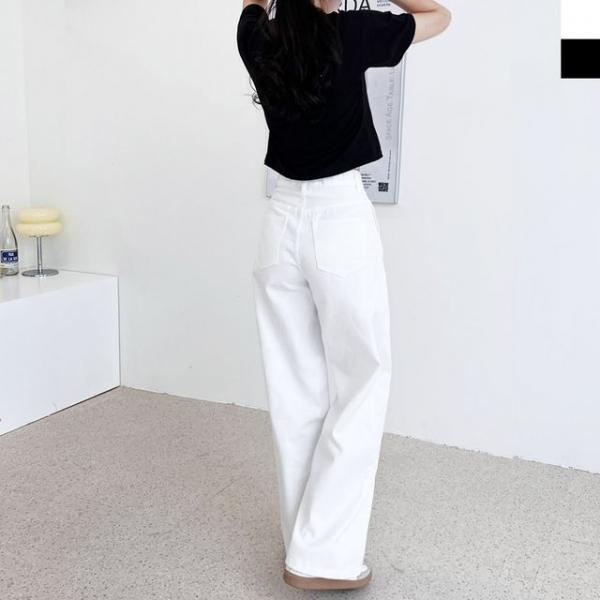 2JMM WSF2000 여자 핀턱와이드 코튼팬츠