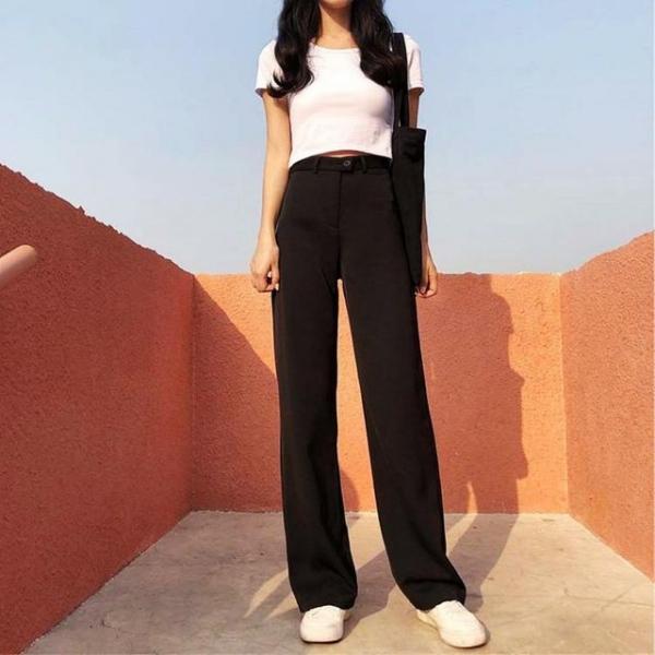 편한 스트레이트핏 바지 여성 슬랙스