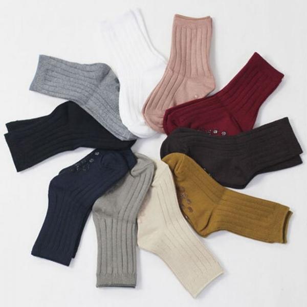 베이직 컬러 가을 겨울 데일리 양말 1족 유아 아동