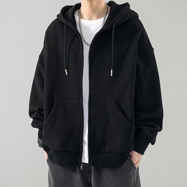 남성 3컬러 데일리 루즈핏 후드 집업 점퍼 아우터