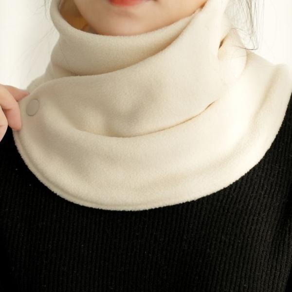 방한 플리스 단추 숄 넥워머 머플러