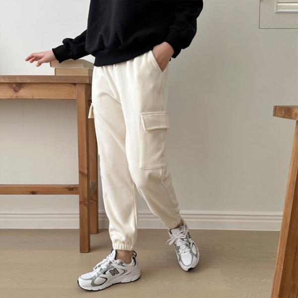 여성 골덴 카고 조거 팬츠