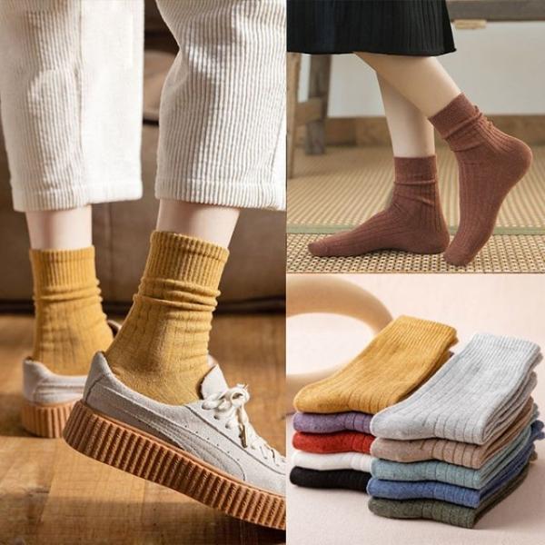 겨울 여성 양말 장목 긴목 골지 무지 롱삭스 FM373