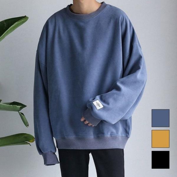 남녀공용 기모 캐주얼스타일 베이직 겨울 긴팔 맨투맨