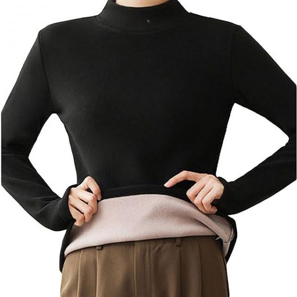 여성 겨울 반목 티셔츠 신상 기모 긴팔 목폴라 긴팔티