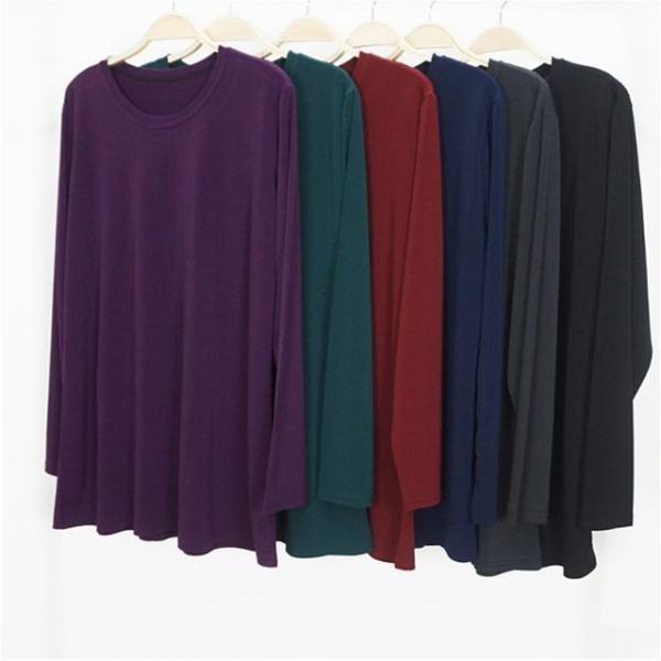 여성 기본 스판 긴팔티 빅사이즈