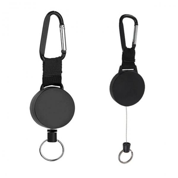 릴 홀더 카라비너 캐러비너 늘어나는 비나 와이어 비너 미니 캠핑 등산용 클립 스트랩 등산 고리 열쇠 D형