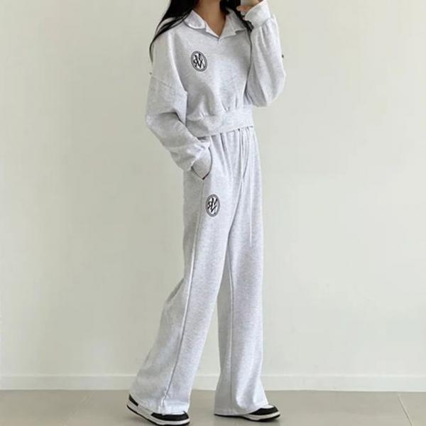 여성 데일리 크롭 트레이닝 세트