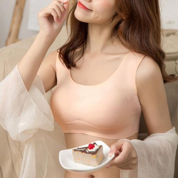 심리스 여성 브라 노와이어 스포츠 브래지어 2컬러