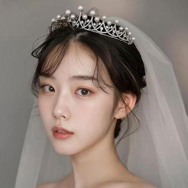 여성 셀프 웨딩 티아라 왕관 머리띠