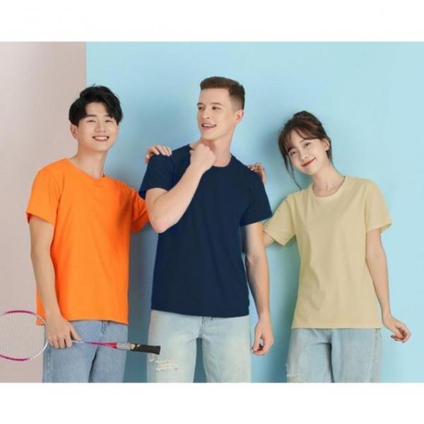 16색 1개 남성 여성 무지 면 라운드 반팔 티셔츠 순면