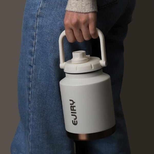 보온보냉 휴대용 텀블러 1L 스텐 워터저그 화이트골드