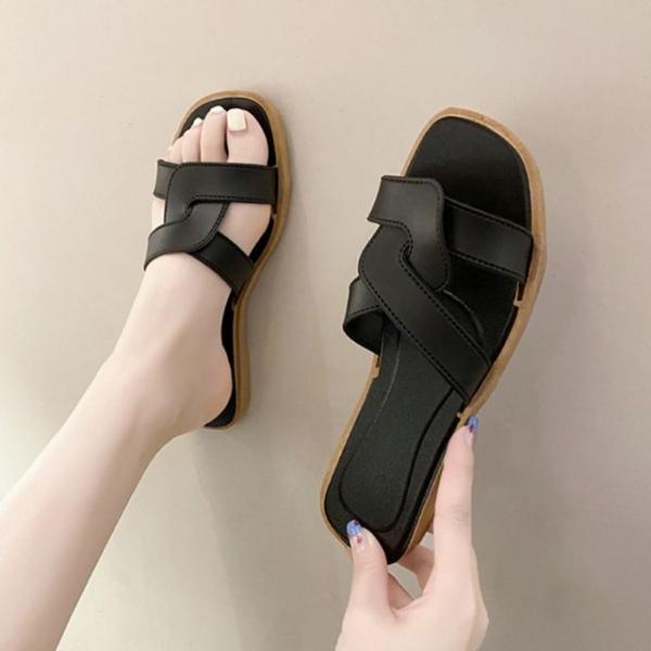 플랫 여성 꼬임 슬리퍼