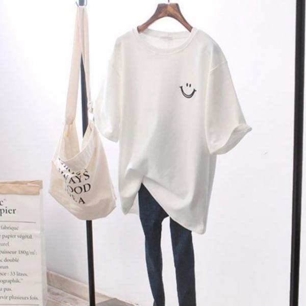 여성 반팔 티셔츠 스마일